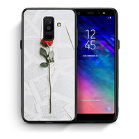 Thumbnail for Θήκη Samsung A6+ 2018 Red Rose από τη Smartfits με σχέδιο στο πίσω μέρος και μαύρο περίβλημα | Samsung A6+ 2018 Red Rose case with colorful back and black bezels