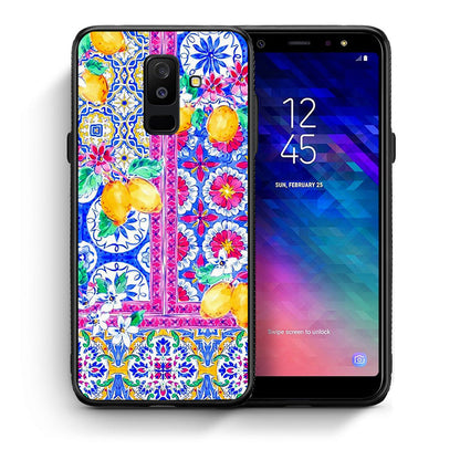 Θήκη Samsung A6+ 2018 Retro Spring από τη Smartfits με σχέδιο στο πίσω μέρος και μαύρο περίβλημα | Samsung A6+ 2018 Retro Spring case with colorful back and black bezels
