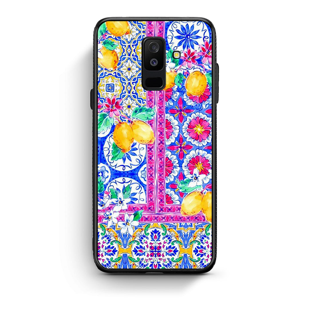 samsung A6 Plus Retro Spring θήκη από τη Smartfits με σχέδιο στο πίσω μέρος και μαύρο περίβλημα | Smartphone case with colorful back and black bezels by Smartfits
