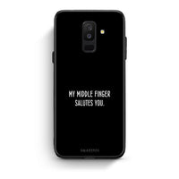 Thumbnail for samsung A6 Plus Salute θήκη από τη Smartfits με σχέδιο στο πίσω μέρος και μαύρο περίβλημα | Smartphone case with colorful back and black bezels by Smartfits