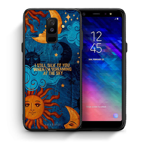 Θήκη Samsung A6+ 2018 Screaming Sky από τη Smartfits με σχέδιο στο πίσω μέρος και μαύρο περίβλημα | Samsung A6+ 2018 Screaming Sky case with colorful back and black bezels