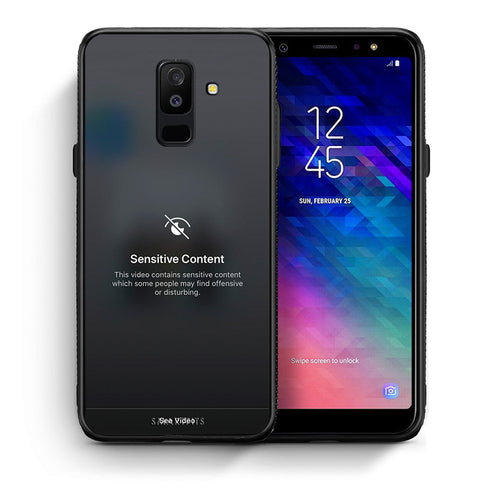 Θήκη Samsung A6+ 2018 Sensitive Content από τη Smartfits με σχέδιο στο πίσω μέρος και μαύρο περίβλημα | Samsung A6+ 2018 Sensitive Content case with colorful back and black bezels