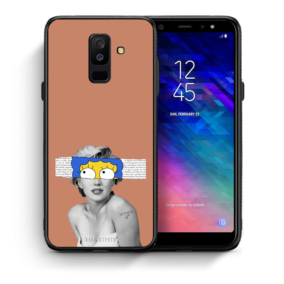 Θήκη Samsung A6+ 2018 Sim Merilyn από τη Smartfits με σχέδιο στο πίσω μέρος και μαύρο περίβλημα | Samsung A6+ 2018 Sim Merilyn case with colorful back and black bezels