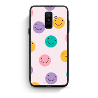 Thumbnail for samsung A6 Plus Smiley Faces θήκη από τη Smartfits με σχέδιο στο πίσω μέρος και μαύρο περίβλημα | Smartphone case with colorful back and black bezels by Smartfits