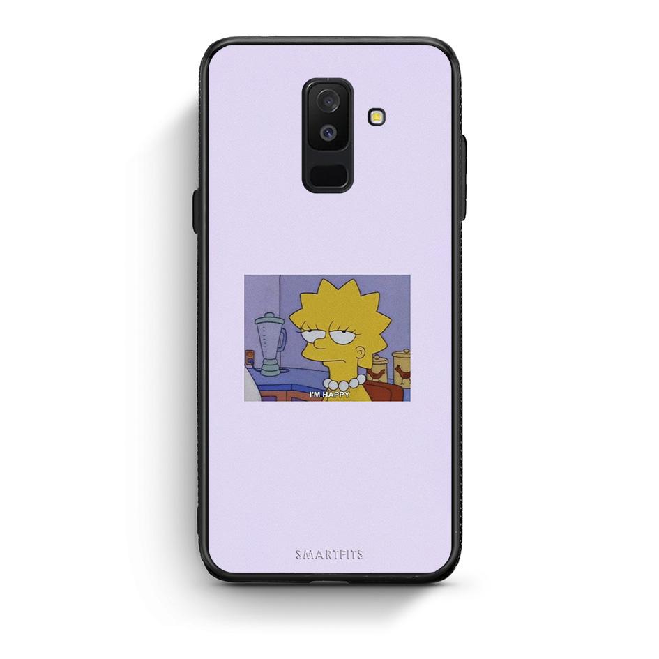 samsung A6 Plus So Happy θήκη από τη Smartfits με σχέδιο στο πίσω μέρος και μαύρο περίβλημα | Smartphone case with colorful back and black bezels by Smartfits