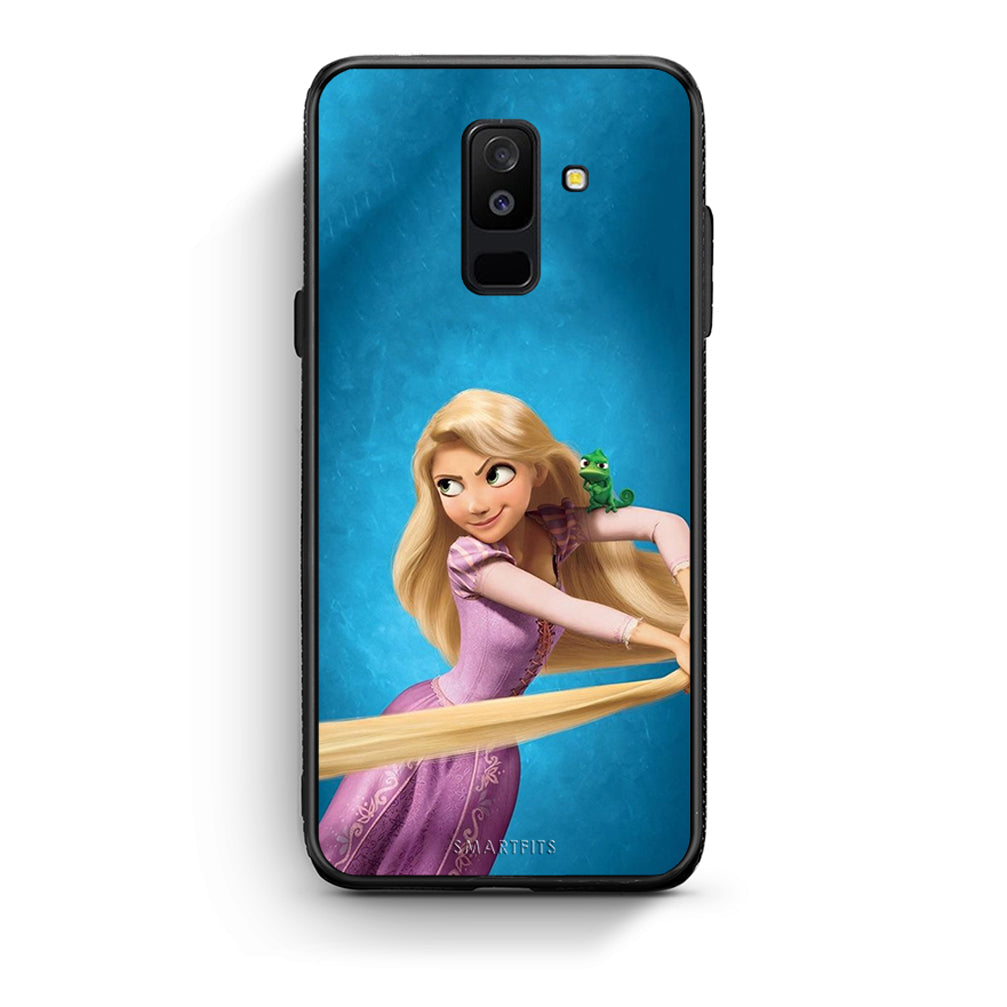 samsung A6 Plus Tangled 2 Θήκη Αγίου Βαλεντίνου από τη Smartfits με σχέδιο στο πίσω μέρος και μαύρο περίβλημα | Smartphone case with colorful back and black bezels by Smartfits