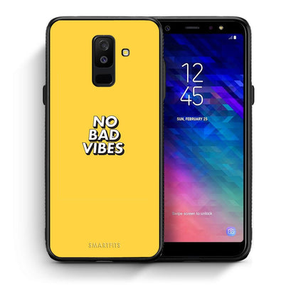 Θήκη Samsung A6+ 2018 Vibes Text από τη Smartfits με σχέδιο στο πίσω μέρος και μαύρο περίβλημα | Samsung A6+ 2018 Vibes Text case with colorful back and black bezels