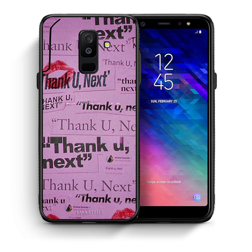 Θήκη Αγίου Βαλεντίνου Samsung A6+ 2018 Thank You Next από τη Smartfits με σχέδιο στο πίσω μέρος και μαύρο περίβλημα | Samsung A6+ 2018 Thank You Next case with colorful back and black bezels