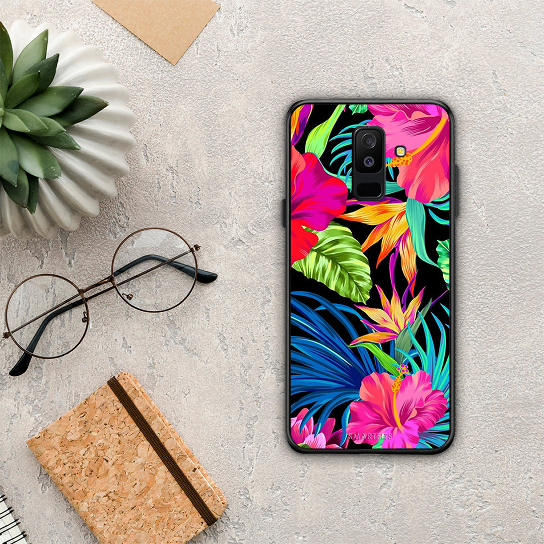Tropical Flowers - Samsung Galaxy A6+ 2018 θήκη