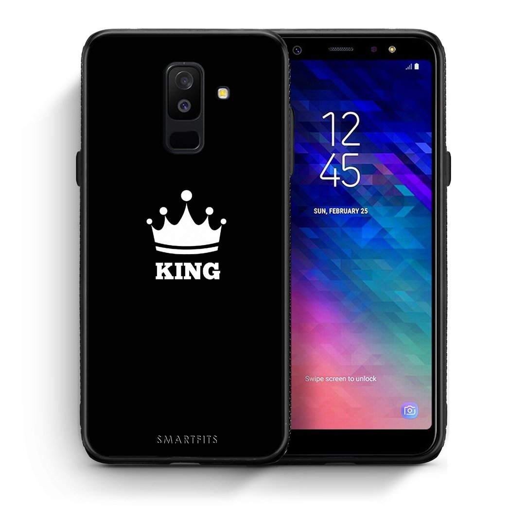 Θήκη Samsung A6+ 2018 King Valentine από τη Smartfits με σχέδιο στο πίσω μέρος και μαύρο περίβλημα | Samsung A6+ 2018 King Valentine case with colorful back and black bezels