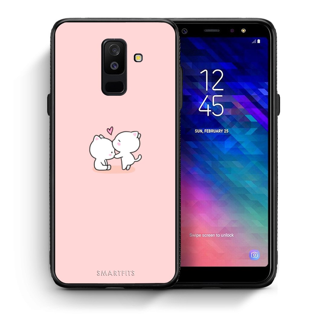 Θήκη Samsung A6+ 2018 Love Valentine από τη Smartfits με σχέδιο στο πίσω μέρος και μαύρο περίβλημα | Samsung A6+ 2018 Love Valentine case with colorful back and black bezels