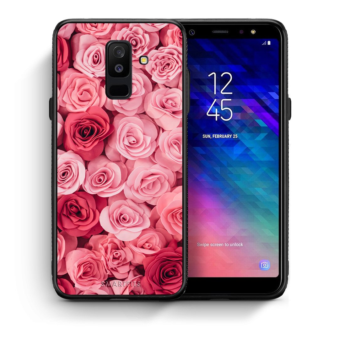 Θήκη Samsung A6+ 2018 RoseGarden Valentine από τη Smartfits με σχέδιο στο πίσω μέρος και μαύρο περίβλημα | Samsung A6+ 2018 RoseGarden Valentine case with colorful back and black bezels