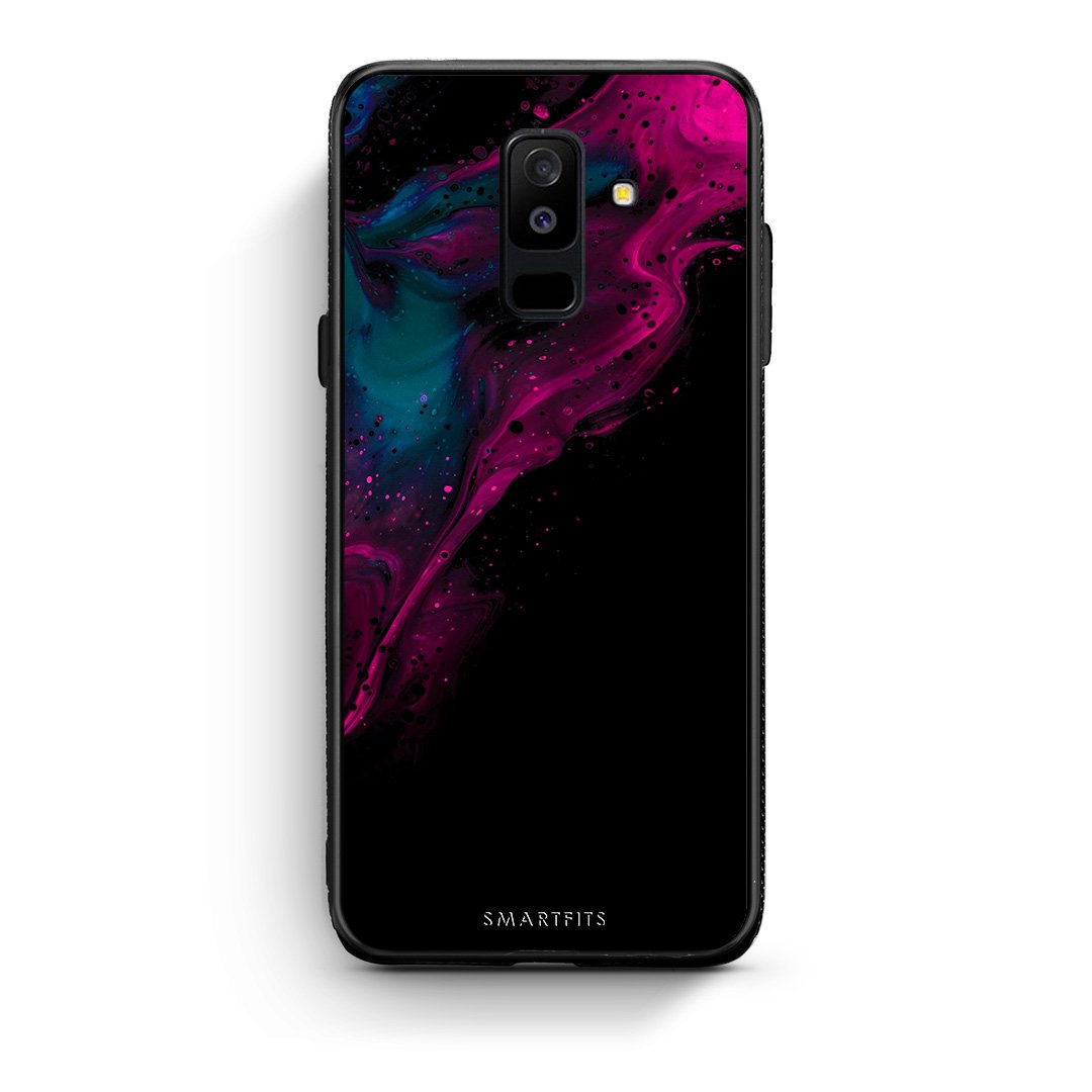 4 - samsung A6 Plus Pink Black Watercolor case, cover, bumper