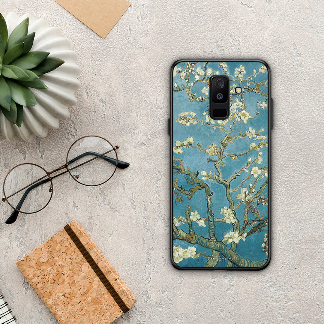 White Blossoms - Samsung Galaxy A6+ 2018 θήκη
