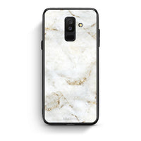 Thumbnail for samsung A6 Plus White Gold Marble θήκη από τη Smartfits με σχέδιο στο πίσω μέρος και μαύρο περίβλημα | Smartphone case with colorful back and black bezels by Smartfits