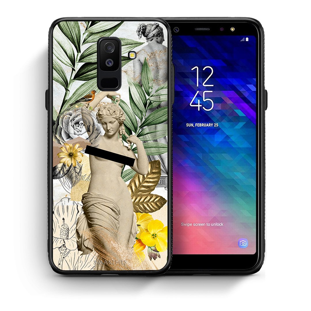 Θήκη Samsung A6+ 2018 Woman Statue από τη Smartfits με σχέδιο στο πίσω μέρος και μαύρο περίβλημα | Samsung A6+ 2018 Woman Statue case with colorful back and black bezels