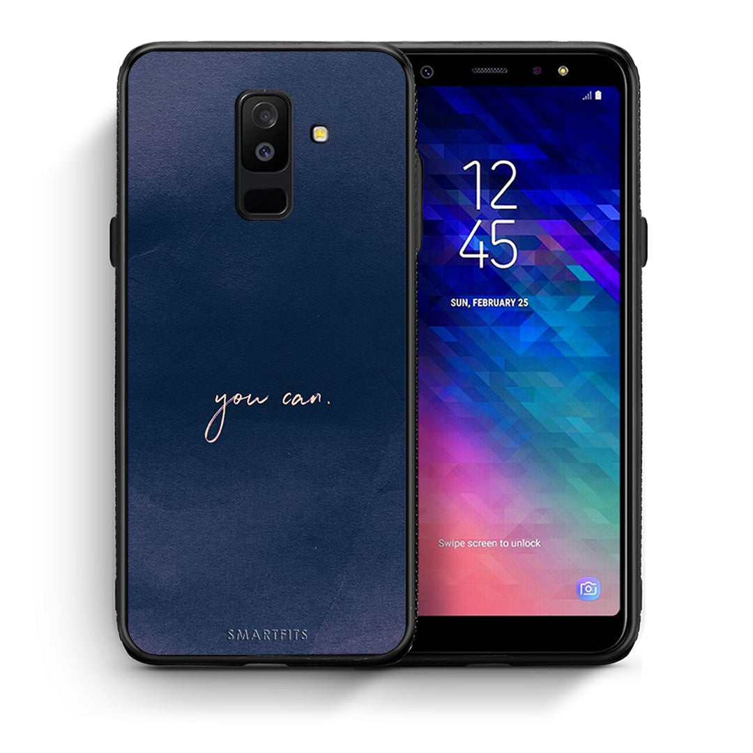 Θήκη Samsung A6+ 2018 You Can από τη Smartfits με σχέδιο στο πίσω μέρος και μαύρο περίβλημα | Samsung A6+ 2018 You Can case with colorful back and black bezels