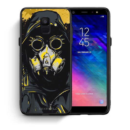 Θήκη Samsung A6 2018 Mask PopArt από τη Smartfits με σχέδιο στο πίσω μέρος και μαύρο περίβλημα | Samsung A6 2018 Mask PopArt case with colorful back and black bezels