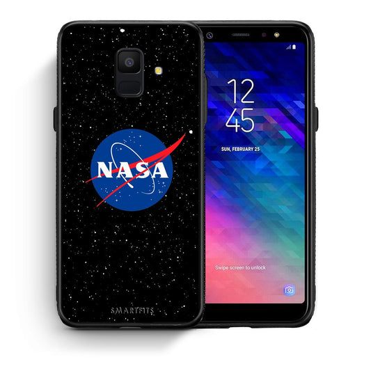 Θήκη Samsung A6 2018 NASA PopArt από τη Smartfits με σχέδιο στο πίσω μέρος και μαύρο περίβλημα | Samsung A6 2018 NASA PopArt case with colorful back and black bezels