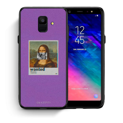 Θήκη Samsung A6 2018 Monalisa Popart από τη Smartfits με σχέδιο στο πίσω μέρος και μαύρο περίβλημα | Samsung A6 2018 Monalisa Popart case with colorful back and black bezels