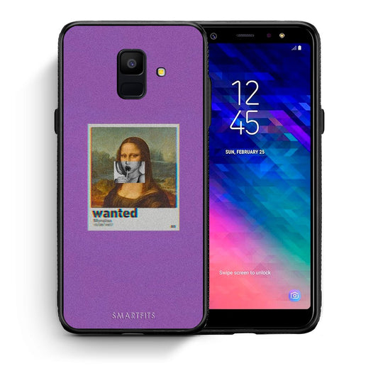 Θήκη Samsung A6 2018 Monalisa Popart από τη Smartfits με σχέδιο στο πίσω μέρος και μαύρο περίβλημα | Samsung A6 2018 Monalisa Popart case with colorful back and black bezels
