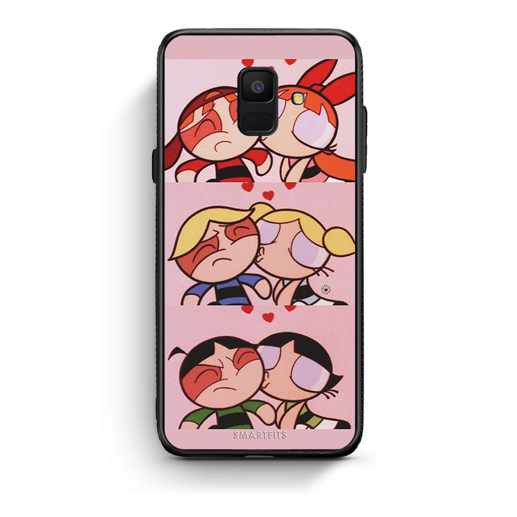 samsung A6 Puff Love Θήκη Αγίου Βαλεντίνου από τη Smartfits με σχέδιο στο πίσω μέρος και μαύρο περίβλημα | Smartphone case with colorful back and black bezels by Smartfits