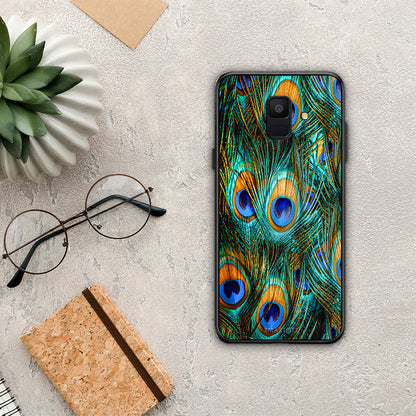 Real Peacock Feathers - Samsung Galaxy A6 2018 θήκη