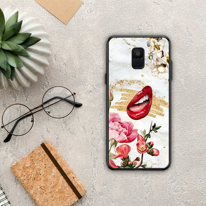 Red Lips - Samsung Galaxy A6 2018 θήκη
