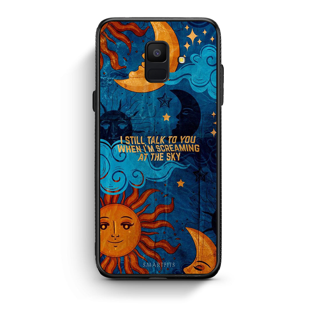 samsung A6 Screaming Sky θήκη από τη Smartfits με σχέδιο στο πίσω μέρος και μαύρο περίβλημα | Smartphone case with colorful back and black bezels by Smartfits