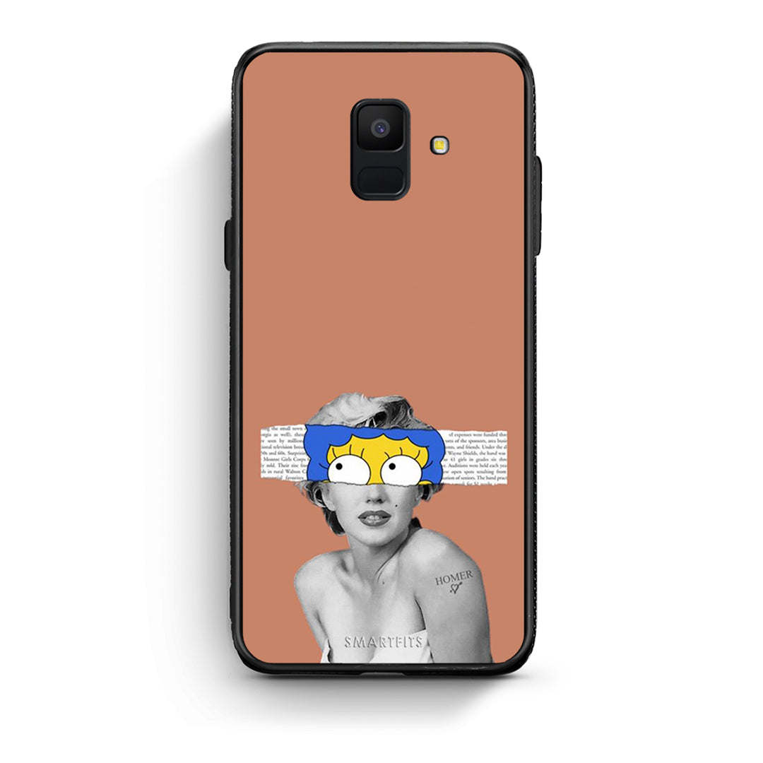samsung A6 Sim Merilyn θήκη από τη Smartfits με σχέδιο στο πίσω μέρος και μαύρο περίβλημα | Smartphone case with colorful back and black bezels by Smartfits