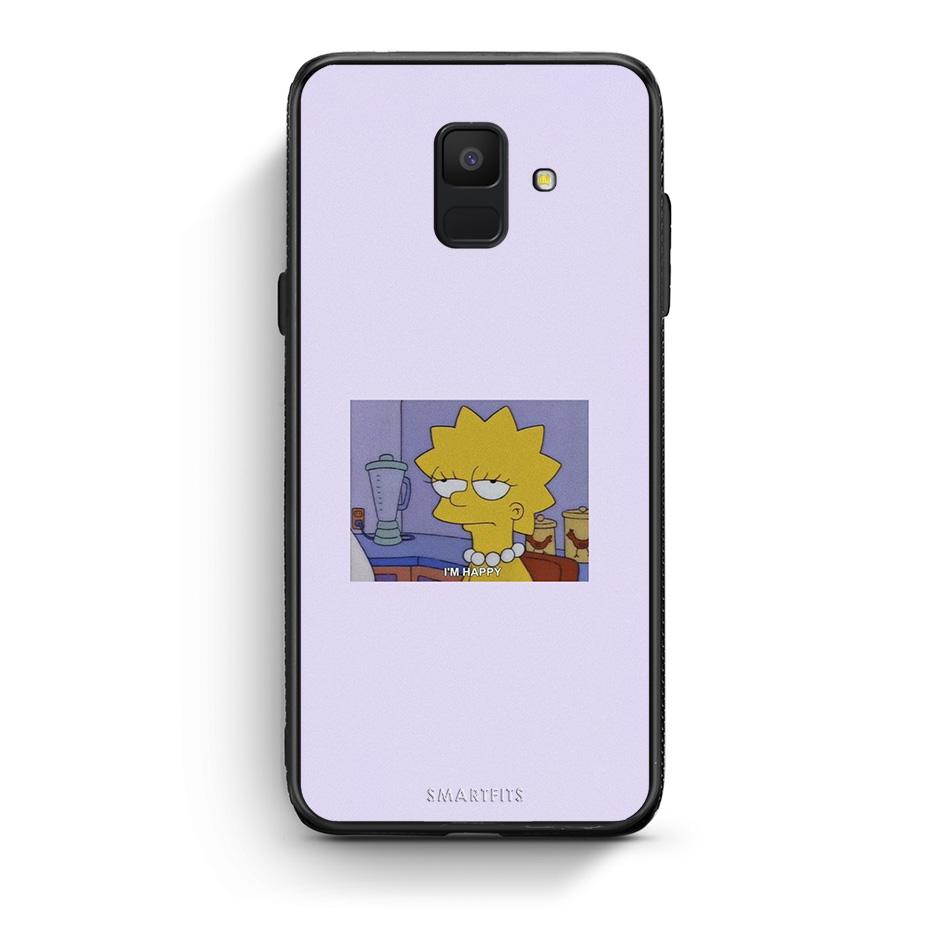 samsung A6 So Happy θήκη από τη Smartfits με σχέδιο στο πίσω μέρος και μαύρο περίβλημα | Smartphone case with colorful back and black bezels by Smartfits