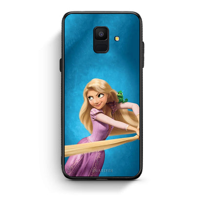 samsung A6 Tangled 2 Θήκη Αγίου Βαλεντίνου από τη Smartfits με σχέδιο στο πίσω μέρος και μαύρο περίβλημα | Smartphone case with colorful back and black bezels by Smartfits
