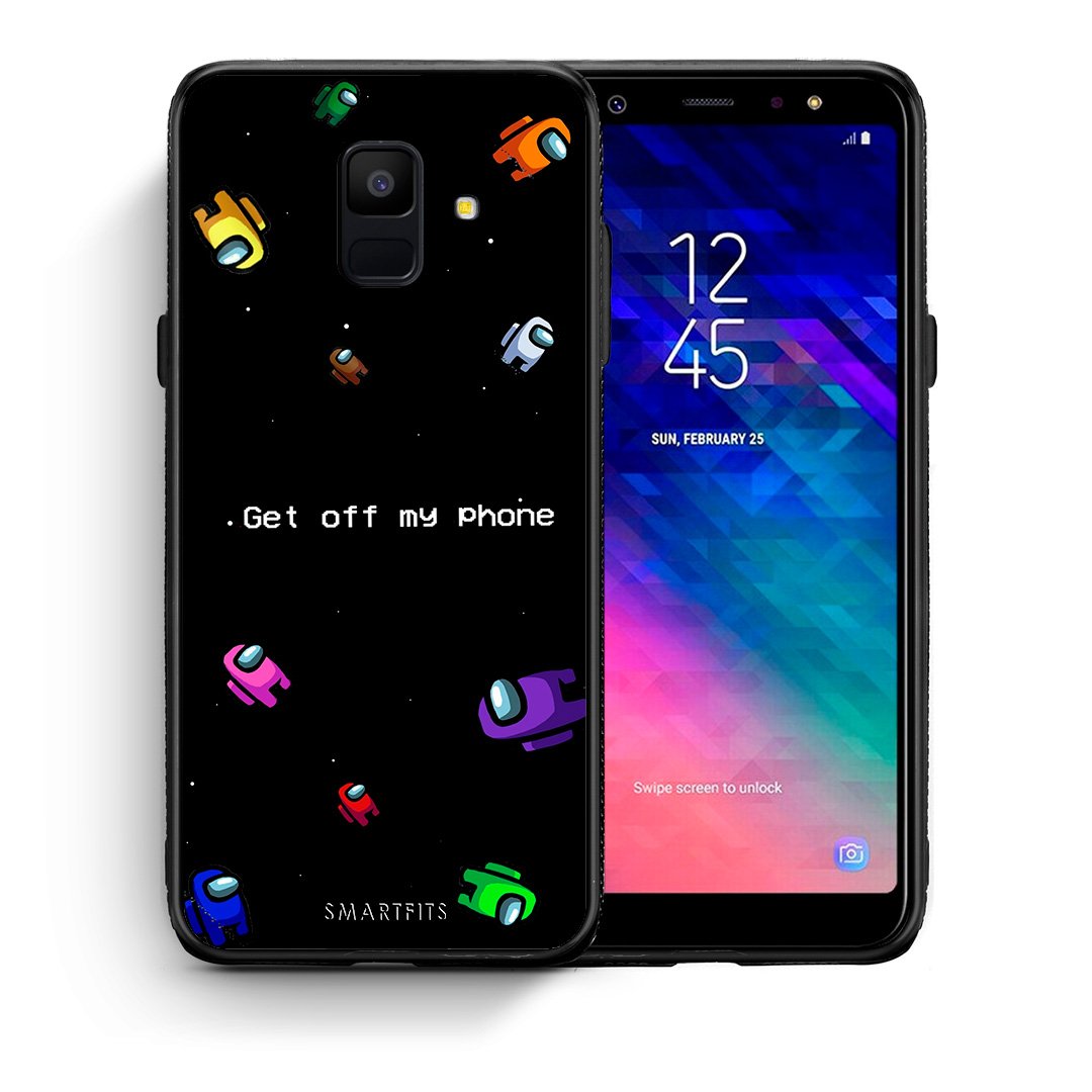 Θήκη Samsung A6 2018 AFK Text από τη Smartfits με σχέδιο στο πίσω μέρος και μαύρο περίβλημα | Samsung A6 2018 AFK Text case with colorful back and black bezels