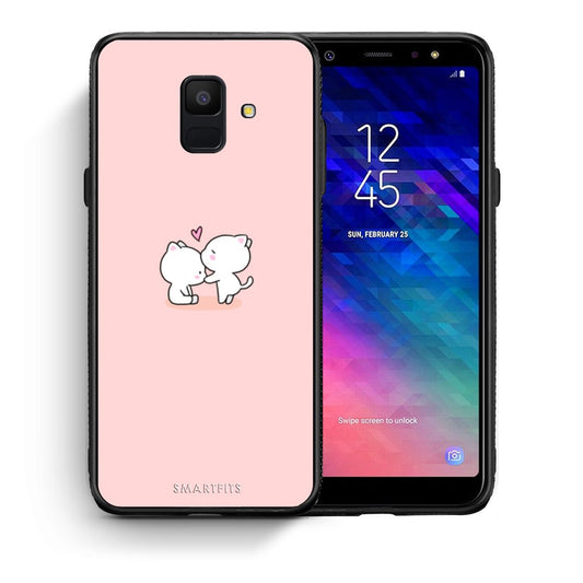 Θήκη Samsung A6 2018 Love Valentine από τη Smartfits με σχέδιο στο πίσω μέρος και μαύρο περίβλημα | Samsung A6 2018 Love Valentine case with colorful back and black bezels