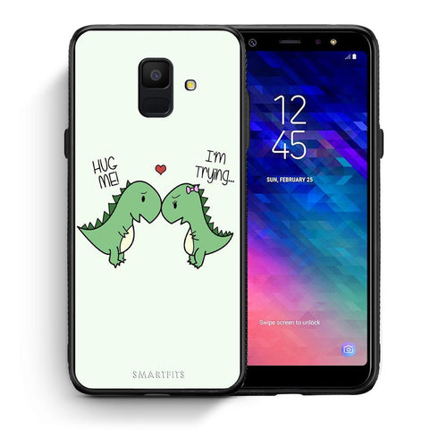 Θήκη Samsung A6 2018 Rex Valentine από τη Smartfits με σχέδιο στο πίσω μέρος και μαύρο περίβλημα | Samsung A6 2018 Rex Valentine case with colorful back and black bezels