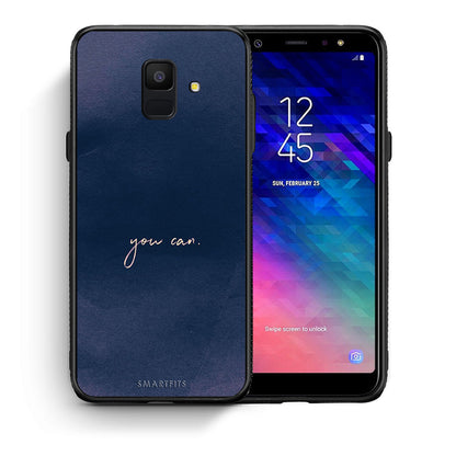 Θήκη Samsung A6 2018 You Can από τη Smartfits με σχέδιο στο πίσω μέρος και μαύρο περίβλημα | Samsung A6 2018 You Can case with colorful back and black bezels