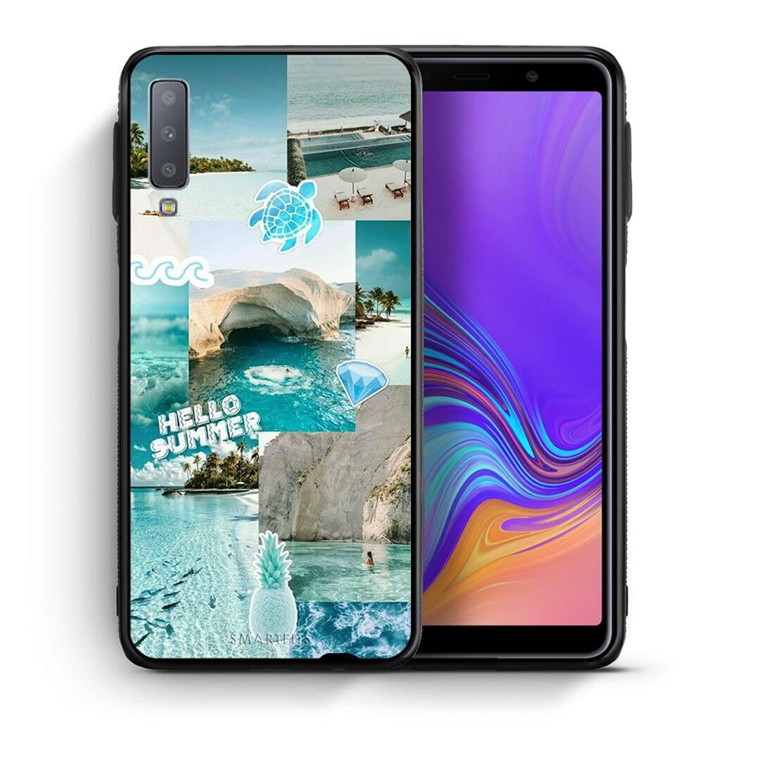 Θήκη Samsung A7 2018 Aesthetic Summer από τη Smartfits με σχέδιο στο πίσω μέρος και μαύρο περίβλημα | Samsung A7 2018 Aesthetic Summer case with colorful back and black bezels