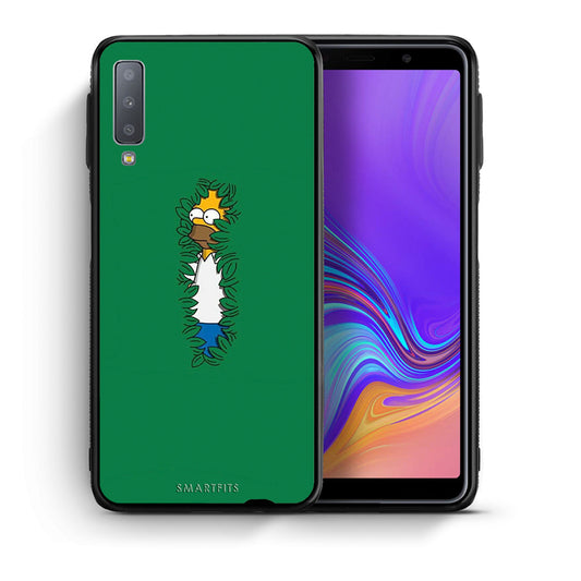 Θήκη Αγίου Βαλεντίνου Samsung A7 2018 Bush Man από τη Smartfits με σχέδιο στο πίσω μέρος και μαύρο περίβλημα | Samsung A7 2018 Bush Man case with colorful back and black bezels
