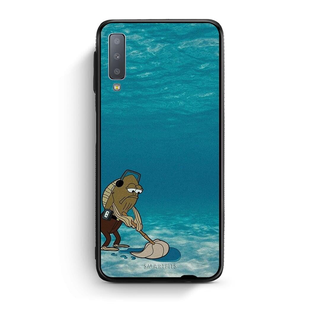 samsung A7 Clean The Ocean Θήκη από τη Smartfits με σχέδιο στο πίσω μέρος και μαύρο περίβλημα | Smartphone case with colorful back and black bezels by Smartfits