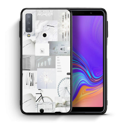 Θήκη Αγίου Βαλεντίνου Samsung A7 2018 Collage Make Me Wonder από τη Smartfits με σχέδιο στο πίσω μέρος και μαύρο περίβλημα | Samsung A7 2018 Collage Make Me Wonder case with colorful back and black bezels