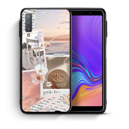 Θήκη Αγίου Βαλεντίνου Samsung A7 2018 Golden Hour από τη Smartfits με σχέδιο στο πίσω μέρος και μαύρο περίβλημα | Samsung A7 2018 Golden Hour case with colorful back and black bezels