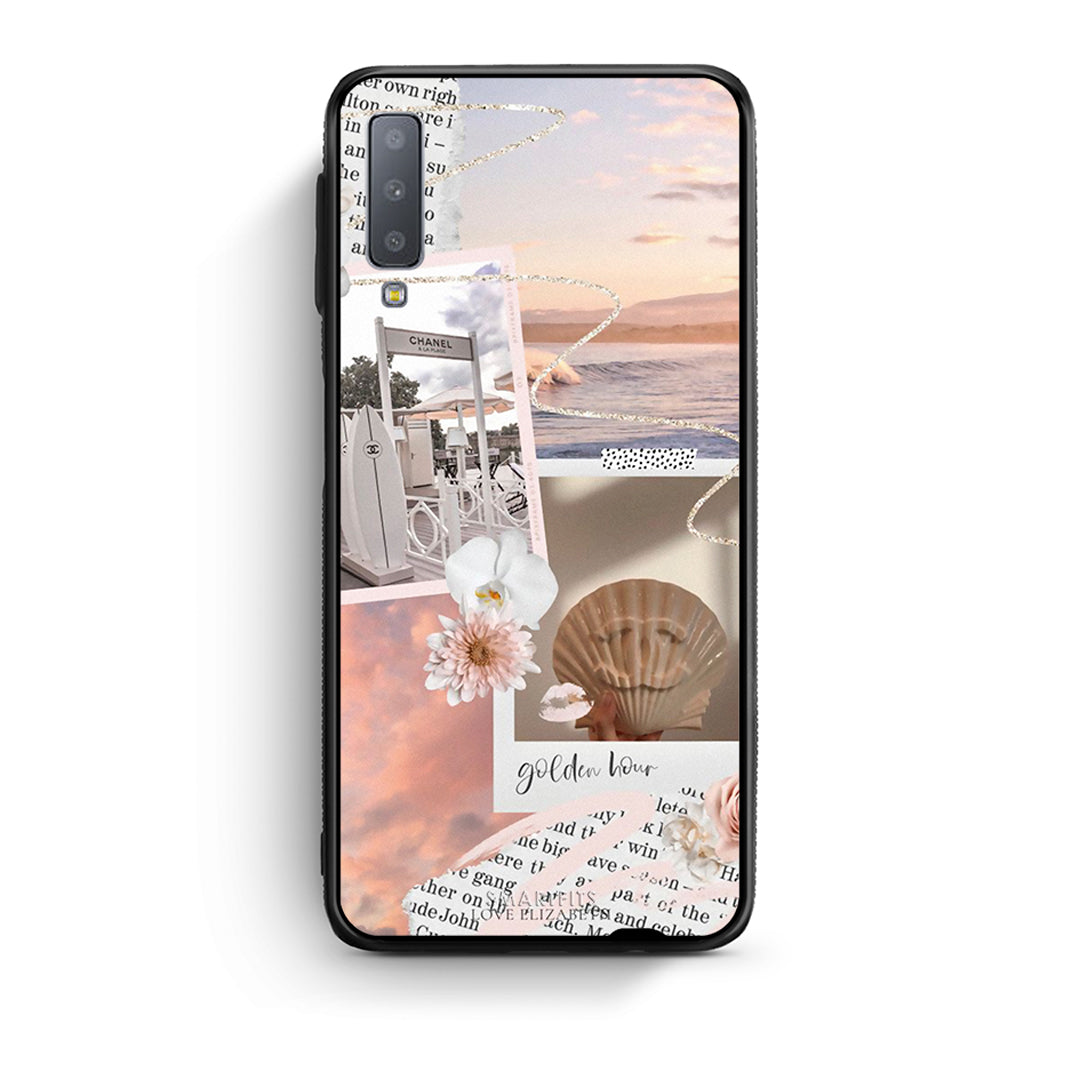 samsung A7 Golden Hour Θήκη Αγίου Βαλεντίνου από τη Smartfits με σχέδιο στο πίσω μέρος και μαύρο περίβλημα | Smartphone case with colorful back and black bezels by Smartfits