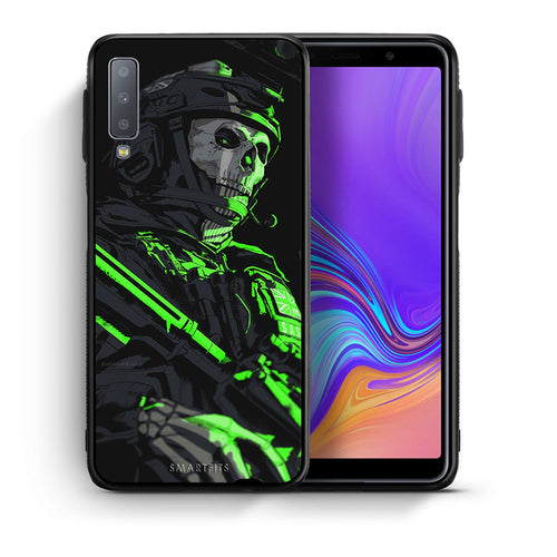Θήκη Αγίου Βαλεντίνου Samsung A7 2018 Green Soldier από τη Smartfits με σχέδιο στο πίσω μέρος και μαύρο περίβλημα | Samsung A7 2018 Green Soldier case with colorful back and black bezels