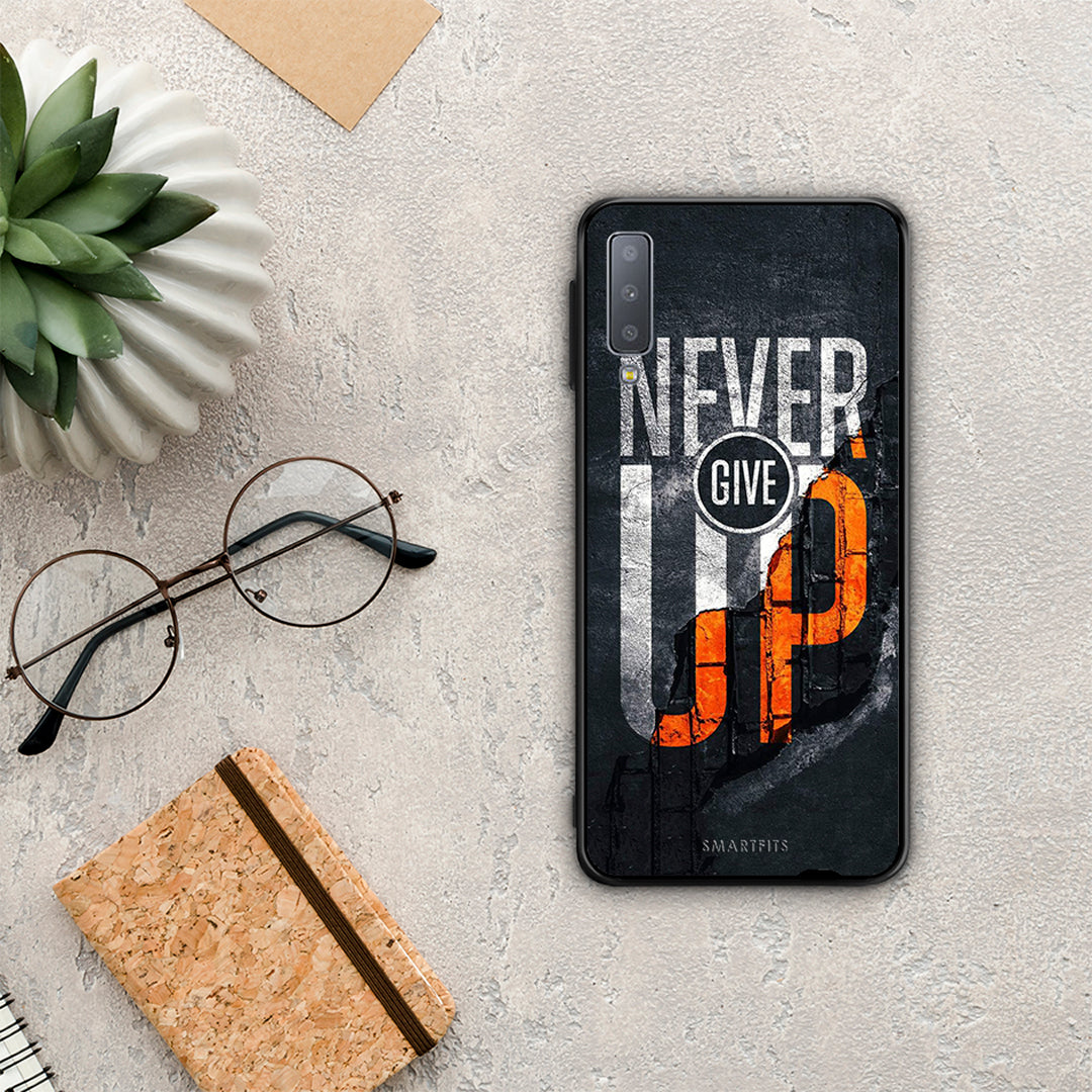 Never Give Up - Samsung Galaxy A7 2018 θήκη