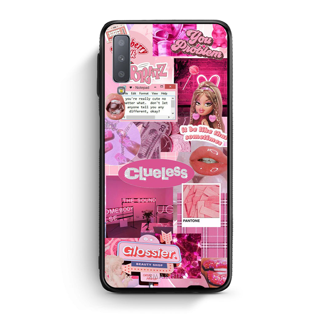 samsung A7 Pink Love Θήκη Αγίου Βαλεντίνου από τη Smartfits με σχέδιο στο πίσω μέρος και μαύρο περίβλημα | Smartphone case with colorful back and black bezels by Smartfits
