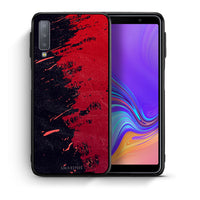 Thumbnail for Θήκη Αγίου Βαλεντίνου Samsung A7 2018 Red Paint από τη Smartfits με σχέδιο στο πίσω μέρος και μαύρο περίβλημα | Samsung A7 2018 Red Paint case with colorful back and black bezels