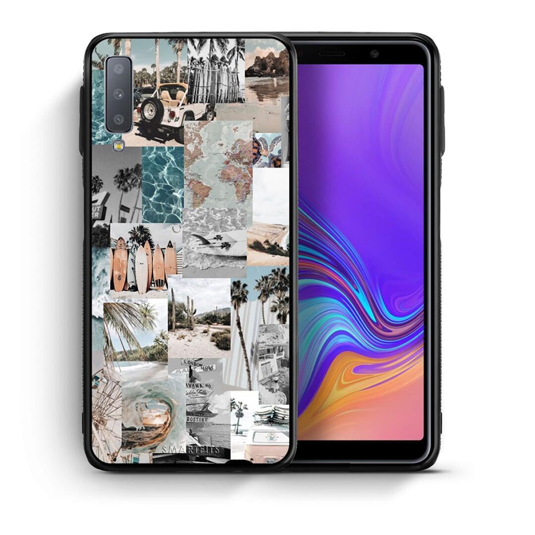 Θήκη Samsung A7 2018 Retro Beach Life από τη Smartfits με σχέδιο στο πίσω μέρος και μαύρο περίβλημα | Samsung A7 2018 Retro Beach Life case with colorful back and black bezels