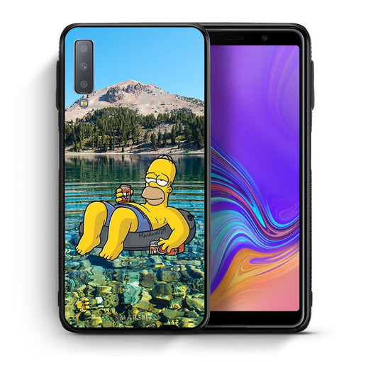 Θήκη Samsung A7 2018 Summer Happiness από τη Smartfits με σχέδιο στο πίσω μέρος και μαύρο περίβλημα | Samsung A7 2018 Summer Happiness case with colorful back and black bezels