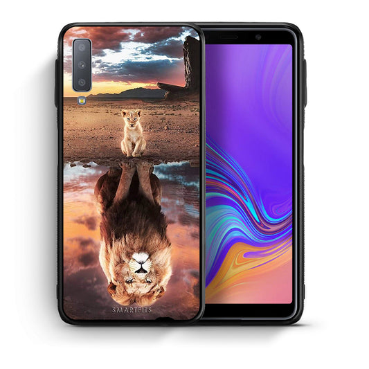 Θήκη Αγίου Βαλεντίνου Samsung A7 2018 Sunset Dreams από τη Smartfits με σχέδιο στο πίσω μέρος και μαύρο περίβλημα | Samsung A7 2018 Sunset Dreams case with colorful back and black bezels