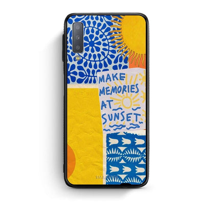 samsung A7 Sunset Memories Θήκη από τη Smartfits με σχέδιο στο πίσω μέρος και μαύρο περίβλημα | Smartphone case with colorful back and black bezels by Smartfits